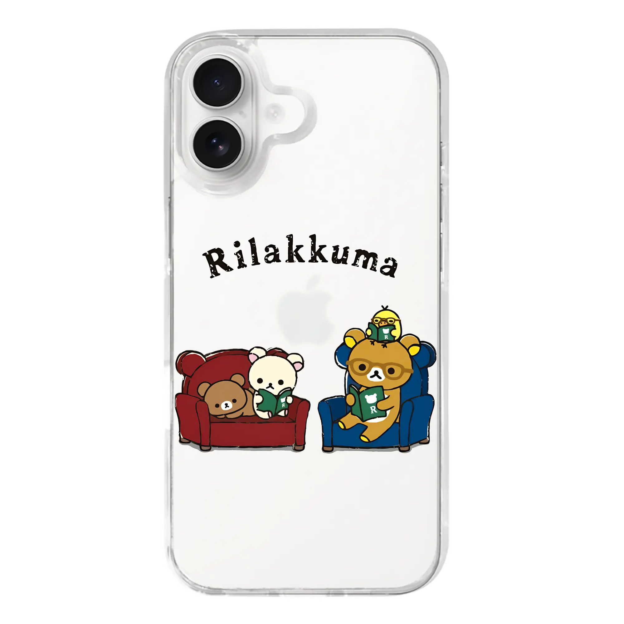リラックマ (Rilakkuma) グッズ リラックマ (Rilakkuma) - iPhone 17シリーズ 透明スマホケース – 薄型・耐衝撃・精密フィット保護カバー